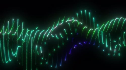 Dynamic Neon Wavy Lines Audio Visualizer Background