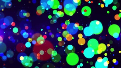 Colorful Abstract Bokeh Lights Background Loop V2