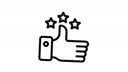 Animated Thumbs Up Like Button with Rating Stars