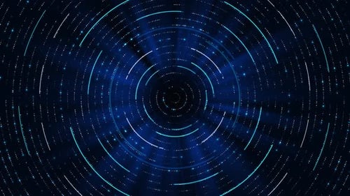 Digital Space Sci Fi Hologram Tunnel Flow of Highspeed Data Tech Cyberspace Background Data Network