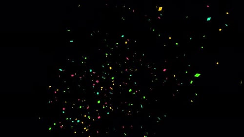 Dynamic Colorful Confetti Burst Falling Animation