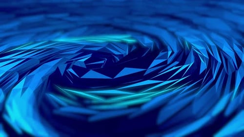 3D Blue chaos spiral backgroud