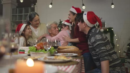 Family Togetherness During Christmas Holiday Dinner
