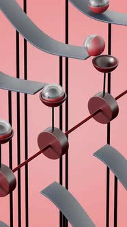 Marbles Path 3D Loop Animation