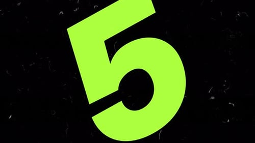 Vibrant Green Modern Countdown Timer with Grunge Effect