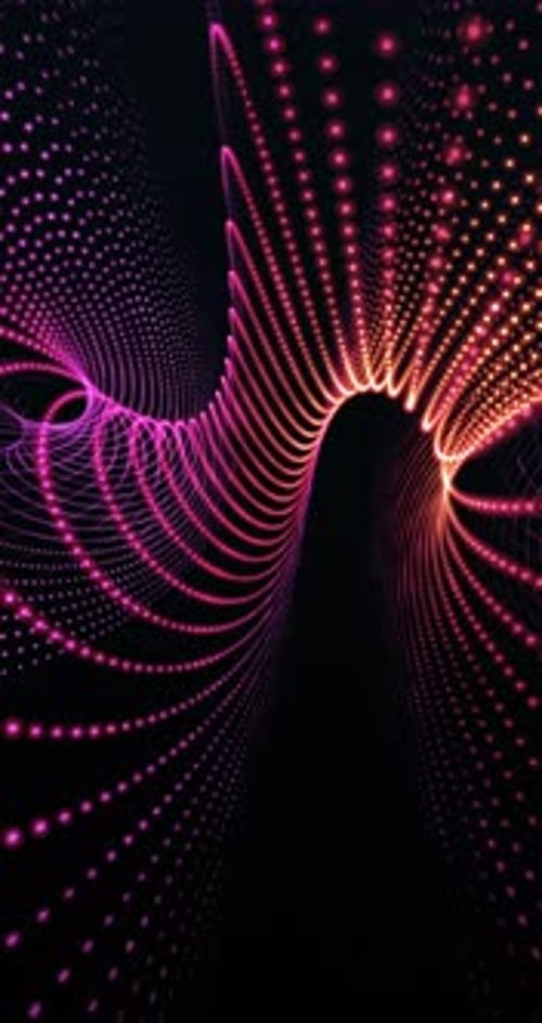 Abstract Dynamic Wave of Glowing Particles Background