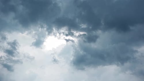 Dark Clouds Slowly Move Across the Sky