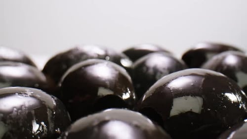 Pickled Round Green Olives From Greece Close Up of Red Black and Green Olive Fermented Spanish