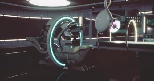 Exploring Advanced Technology Within a Futuristic Laboratory Setting