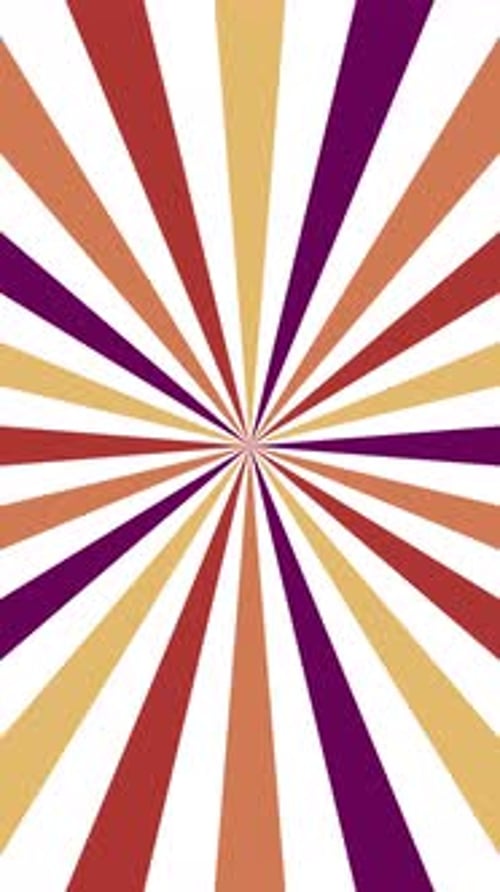 Colorful Rotating Sunburst Rays Loop Vertical Background