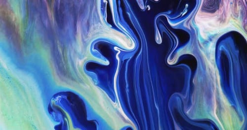 Colorful Paint Swirls Creating Abstract Background