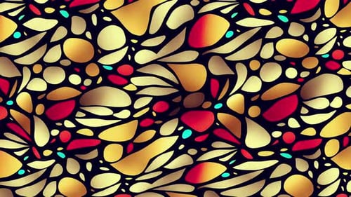 Abstract Fluid Gold Red Organic Pattern Seamless Loop