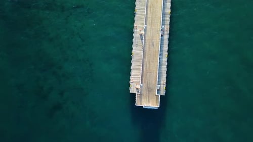Aerial view of pier