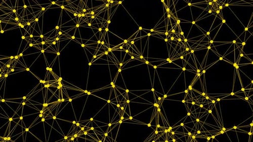 3D animation of the geometric shape of a lattice in space. Alpha Channel.