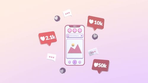 Animated Social Media Engagement on Smartphone Interface