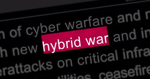 Animated Hybrid War Word Highlight Kinetic Typography