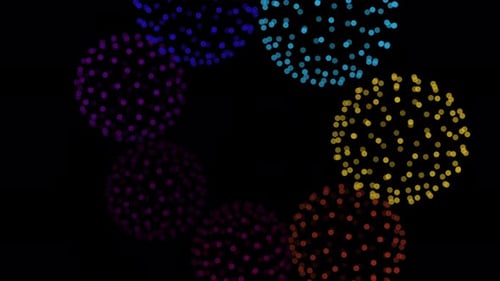 A Spectrum of Hues is Showcased As Particles Form a Perfect Circle