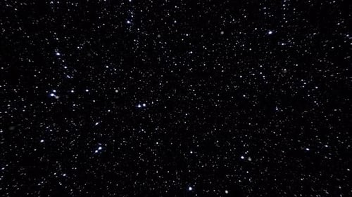 Flying Through Star Field in Deep Space. Sci-Fi Galaxy Warp Speed and Infinity Concept.