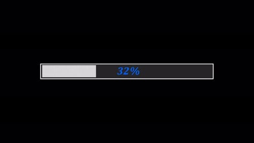 White Waiting Loading Bar Animated