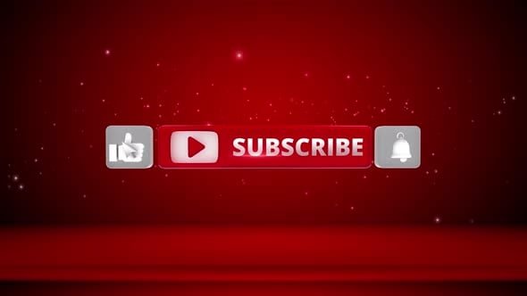 Youtube 3d Subscribe Like Button Background Center 4K Loop, Backgrounds ...