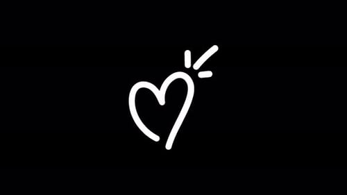 Animated Minimalist Line Art Heart Drawing Reveal