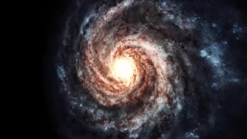 Hypnotic Spiral Galaxy Rotation in Deep Space Animation