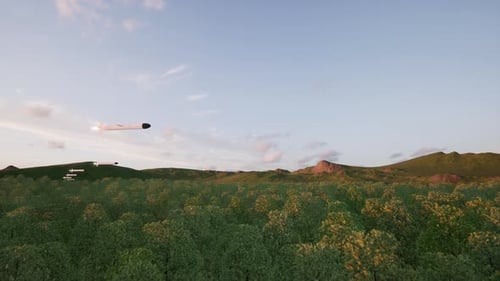 Missiles Above Forest Defense Army War Ukraine Sky Weapon