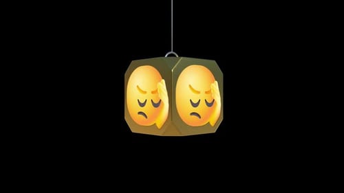 3D Headache Emoji Breakout Animation with Alpha Channel