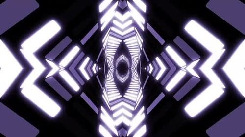 Dynamic neon tunnel journey into vibrant digital future