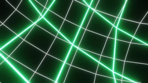 Rede verde e branca viaja pelo túnel Vj Loop HD