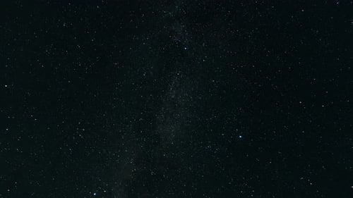 Beautiful Night Sky Time Lapse with Milky Way Galaxy on Dark Sky. Starry Night Background