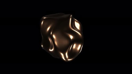 Modern Black Abstract Metal Sphere Digital Art Intro Able to Loop Seamless