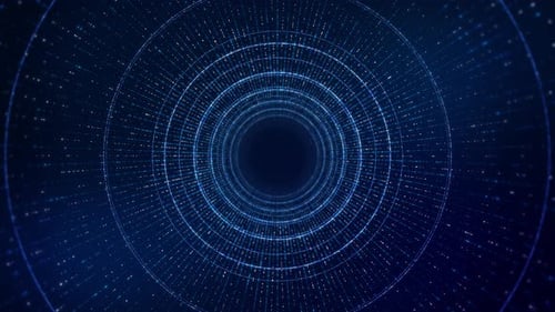 Technology background Hi-tech concept innovation abstract background. Moving HUD circles