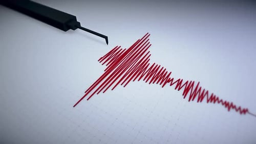 Earthquake Seismograph Line Animation V.2
