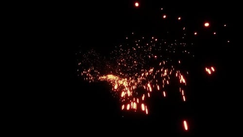 Fiery Orange Particle Spread Transition Effect