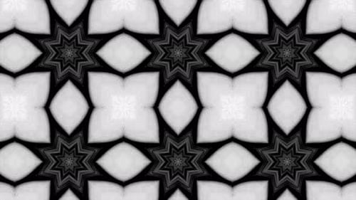 Abstract Geometric Black and White Kaleidoscope Pattern Animation