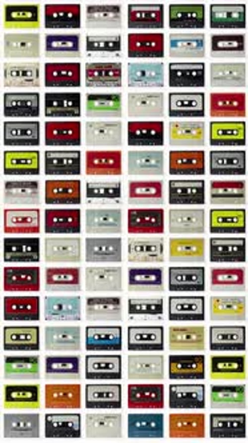 Cassette Tape in Vertical