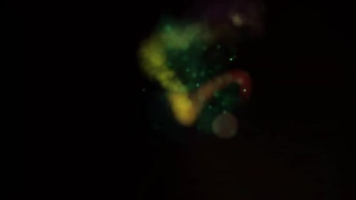 Colorful Dynamic Sparkling Light Particles Abstract Motion Background