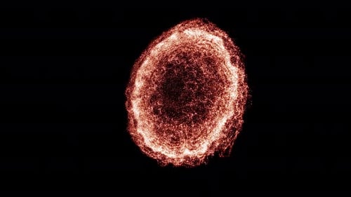 Abstract Glowing Particle Burst Transition Effect