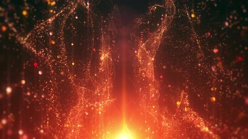 Epic Fire Glittering Background