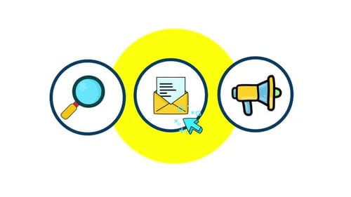 Animated Business Icons for Digital Communication and Marketing
