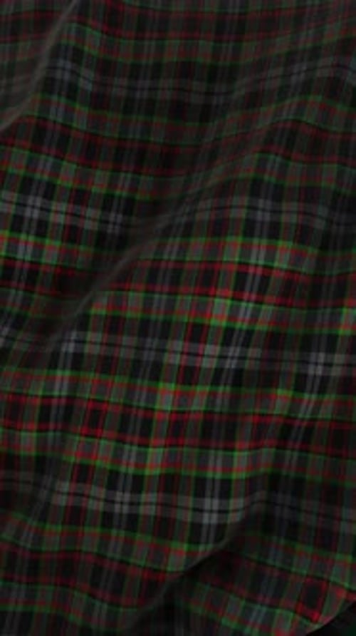 Fluid Waving Plaid Fabric Motion Background Loop