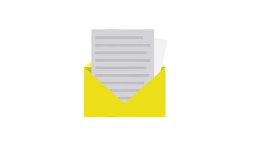 Animated Flat Design Envelope Icon