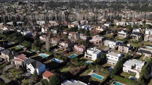 Vista aérea de Barrio Privado en el Gran Buenos Aires