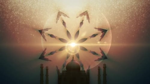 Boucle automnale à paillettes du Ramadan