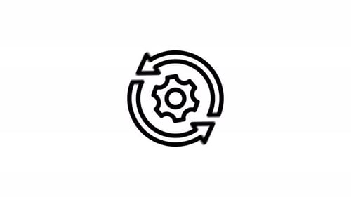 automation line icon animation