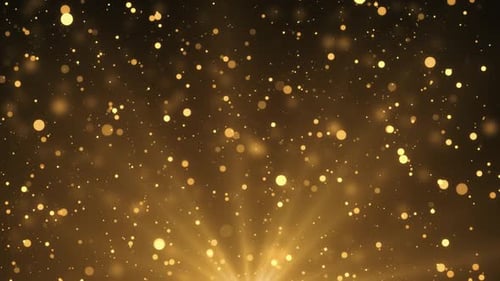 Schimmernde Glitzerpartikel Staub mit Linsenblendeffekt