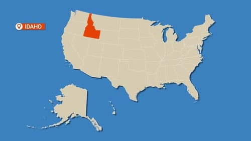 United States Map Build and State Highlight Reveal Animation