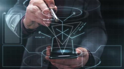 Holographic User Interface Display with Data Elements for Business