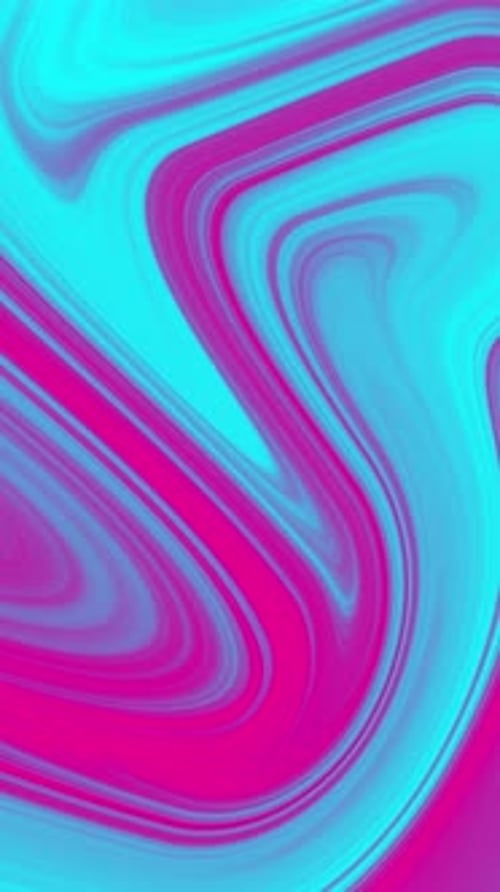 Remolinos abstractos animados de fondo vertical de color rosa y cian